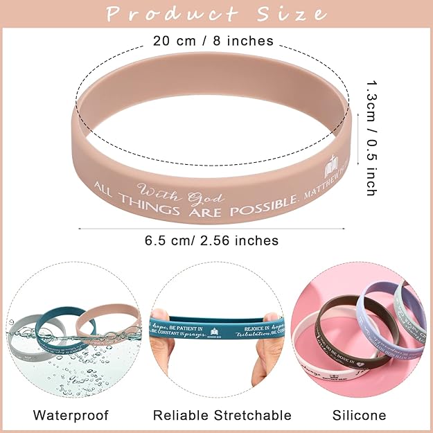 Bible Verse Christian Silicone Bracelets