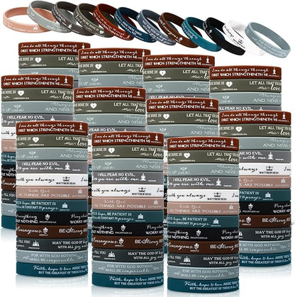 Bible Verse Christian Silicone Bracelets