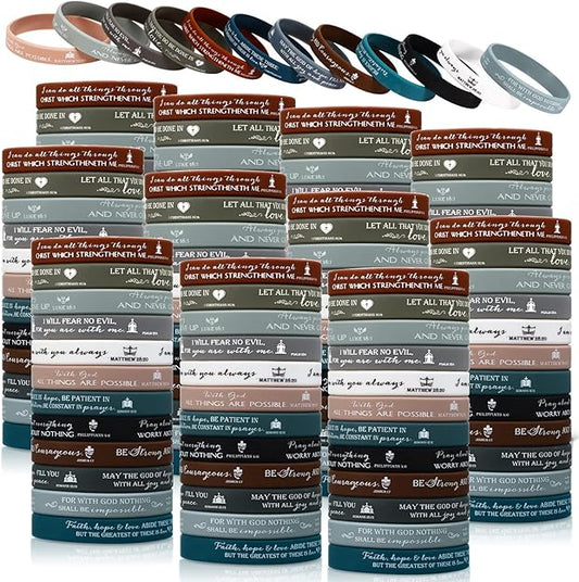 Bible Verse Christian Silicone Bracelets