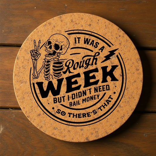 'Drinking Club' Lasered Cork Coasters for Drinks (6 Pack)